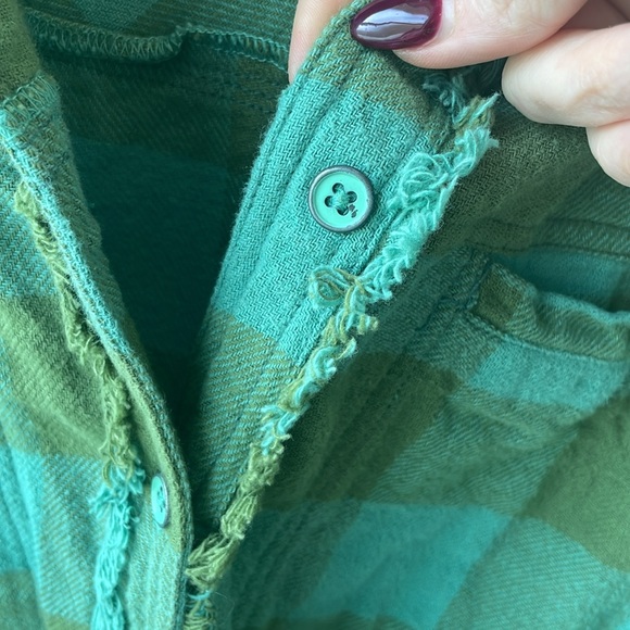 We The Free So Long Summer Plaid Flannel Shirt - Extra Small - Picture 4 of 6